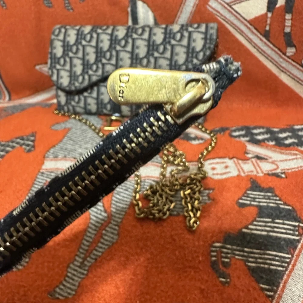 Dior Small Saddle Pouch with Chain - Picture 12 of 15